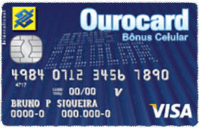 Cartão de Crédito Ourocard Bônus Celular Visa International