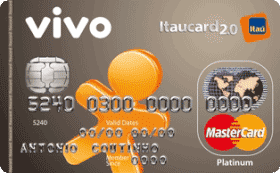 Cartão de Crédito VIVO Itaucard 2.0 Platinum Mastercard Pré